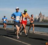 Budapest Marathon runners in Hungary