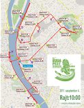 Budapest Félmaraton útvonal térkép futók elhaladása Budapesten