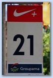 Budapest Nike Félmaraton Budapest Nike Half Marathon 21 kilometers kilométer jelző tábla