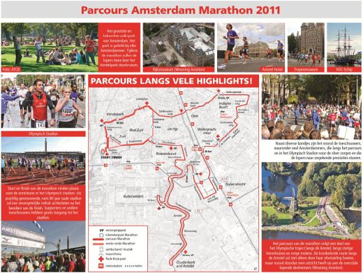 Amszterdam maraton futás útvonala