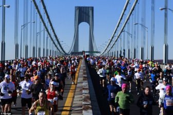 ING New York City Marathon  maratoni futás a new yorki Verrazzano hídon