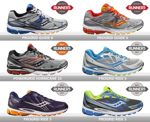 saucony futócipők Saucony Guide 5 Hurricane 14 és a Ride 5 futócipők