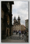 Prague Marathon Running Orloj and Tyn Chatedral