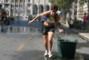 Nike half marathon frissítőpont locsolás vízzel