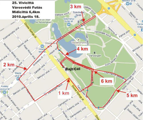 Midicittá Vivicittá Városvédő futás térkép Budapest
