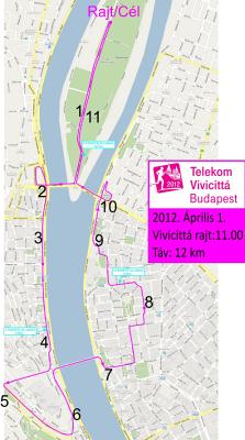 Telekom vivicittá futás útvonala