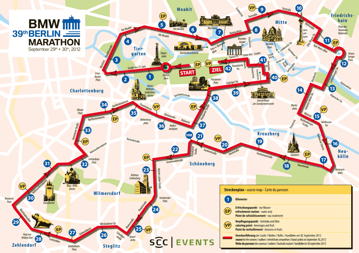 berlin látnivalók térkép Berlin Marathon beharangozó 2012 berlin látnivalók térkép