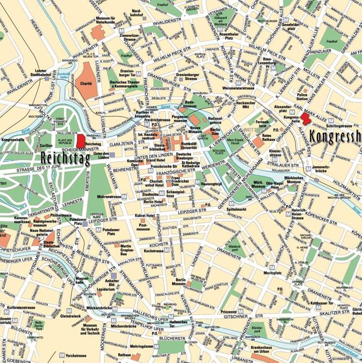 Berlin térképe belvárosi térkép részlet
