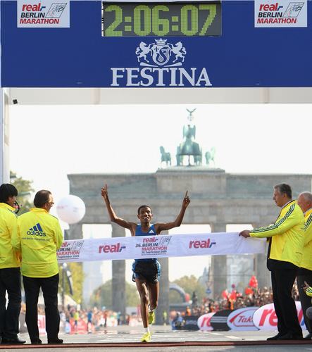 Haile Gebrselassie kenyai maratoni futó a berlini maratonon