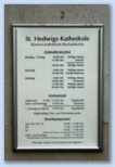 Berlin St. Hedwig's Cathedral St. Hedwigs Kathedrale Berlin Gottesdienstzeiten Kirchenmusik Besichtigungszeiten