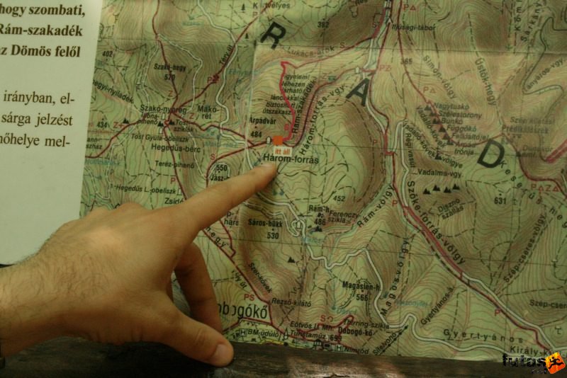 dömös térkép Rám szakadék túra útvonala Rám szakadék térkép dömös térkép