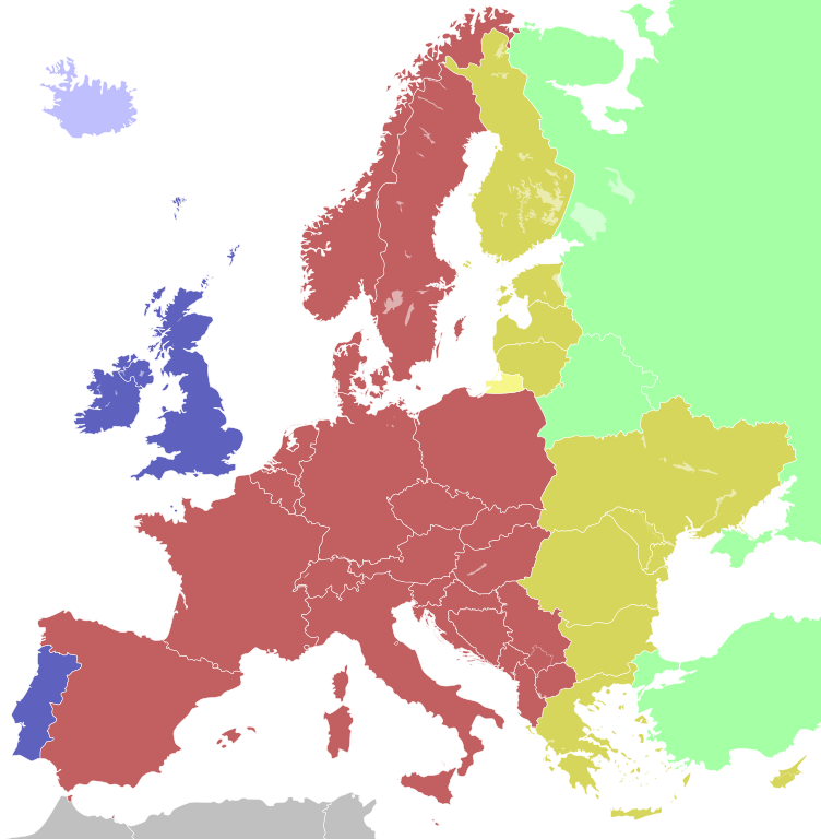Időzónák Európában