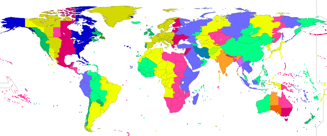 föld időzóna térkép
