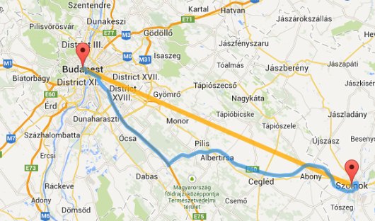 magyarország térkép gyömrő Kassa Budapest távolsága térképen légvonalban és autóval  magyarország térkép gyömrő