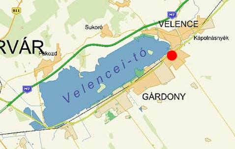 Velencei-tó kör térkép futás útvonala