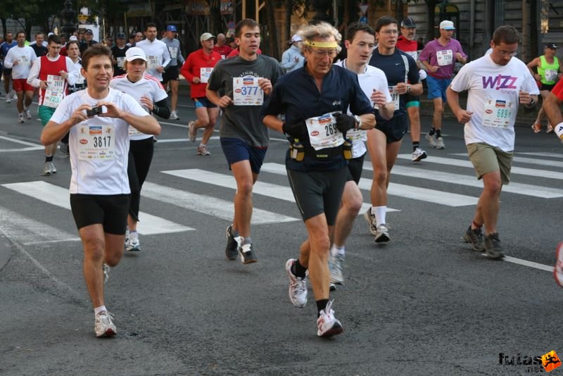 Budapest Marathon in Hungary,, taking photos