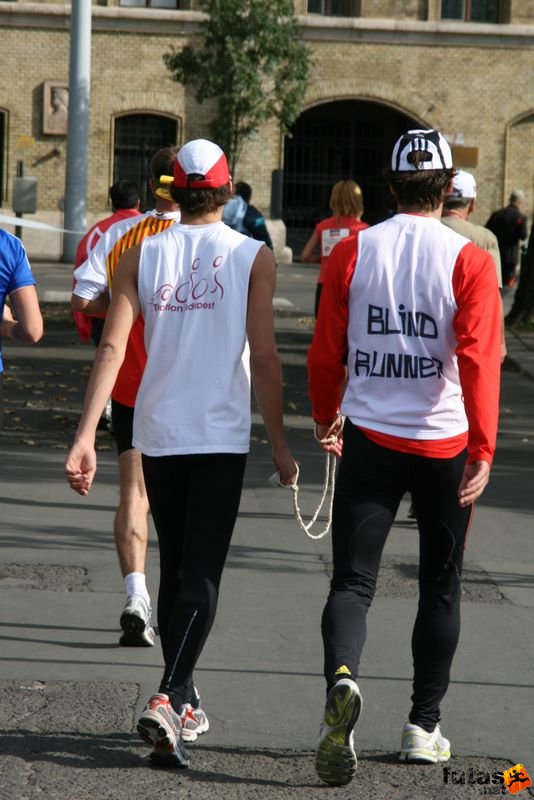 Budapest Marathon Blind runner Budapest Marathon in Hungary,, Blind runner