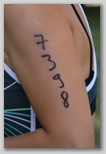 Fadd-Dombori triatlon rajtszám a karon