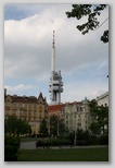 Prague Marathon Running Žižkov tower  Praha, TV tower Prague