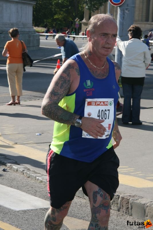 Spar Budapest Marathon 2009 Mills Brian, Leominster Spar Budapest Marathon in Hungary Spar Budapest Marathon finish 2009, Mills Brian, Leominster