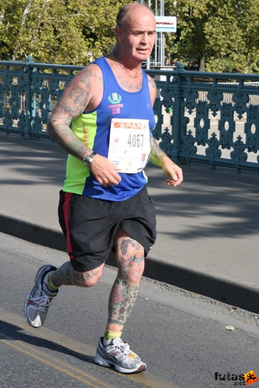 Spar Budapest Marathon 2009 Mills Brian, Leominster Spar Budapest Marathon in Hungary Spar Budapest Marathon finish 2009, Mills Brian, Leominster