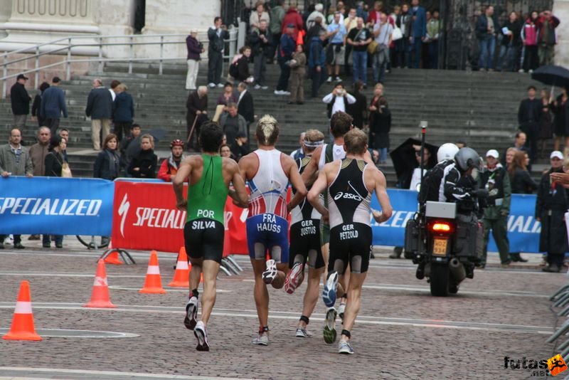 ITU Triathlon World Championship Elite Men, Hungary Budapest, running Silva, Hauss, Justus, Petzold