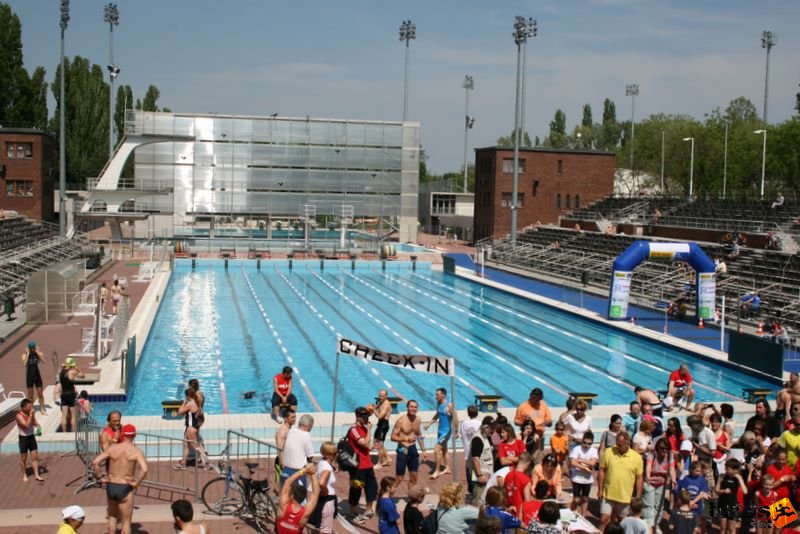 Margitsziget Triatlon, check-in Hajós Alfréd Sportuszoda