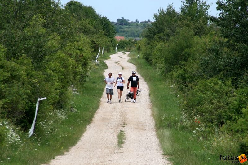 Ultrabalaton Ultramarathon 2010, Kerekesszék vontatása a köves talajon