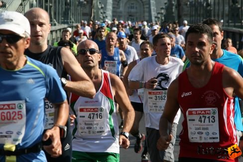 Russano Luigi, Lucaselli Antonello, és Lecsó Budapest Marathon futás