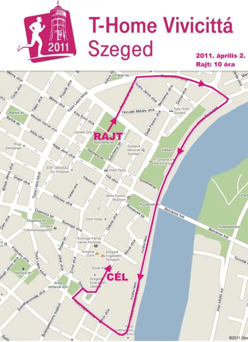 Szeged Vivicitt futs tvonala 2011