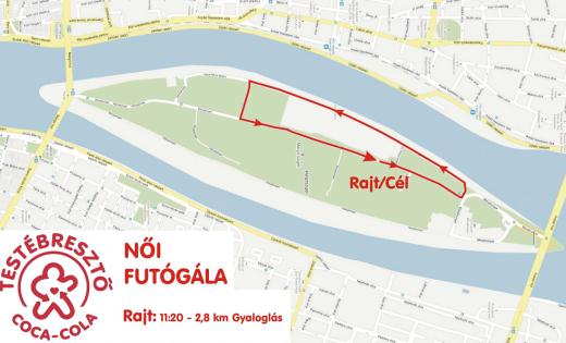 Coca-Cola ni futgla gyalogls a Margitszigeten tvonal