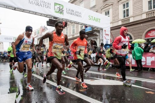 Ljubljana Marathon – sapka, sál, kesztyű futás hidegben