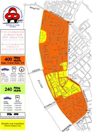 Budapest belváros parkolási díjak övezetek behajtás engedéllyel