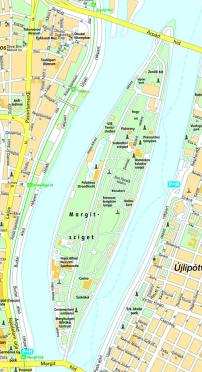 Margitsziget térképe Budapest margit-sziget