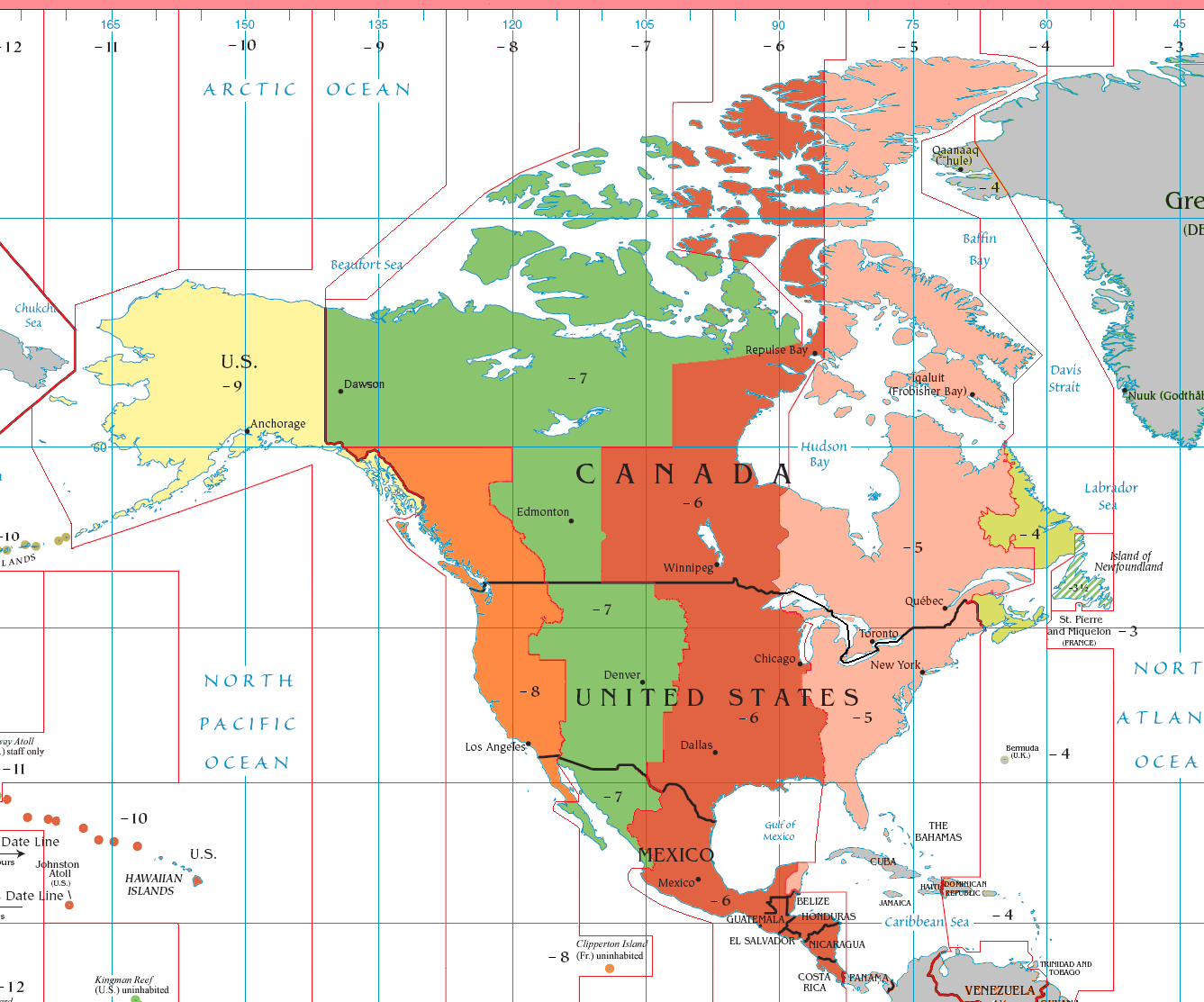 EST Estern Time Időzóna Észak és Dél Amerikában az USA-ban