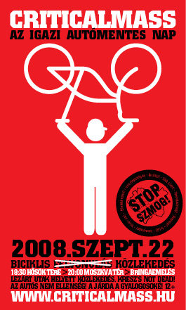 Criticalmass Budapest kerékpár utak Criticalmass kerékpáros felvonulás térkép utak Budapest