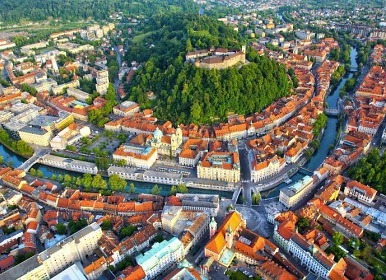 Ljubljana belvárosa és kastélya