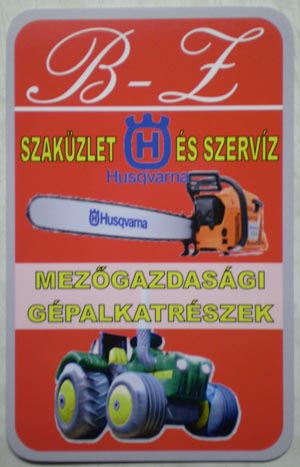 Berkei Zoltn mezgazdasgi gpalkatrszek s szervz husqvarna alkatrszek