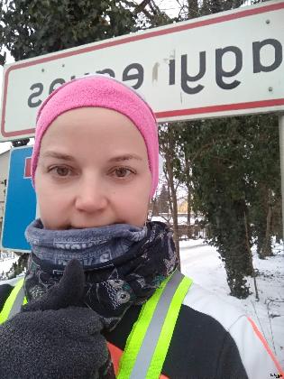 Átértem Nagyhegyesre ;) irány a Kráter tó Csanádi Anikó futás IMG_20190127_075522.jpg